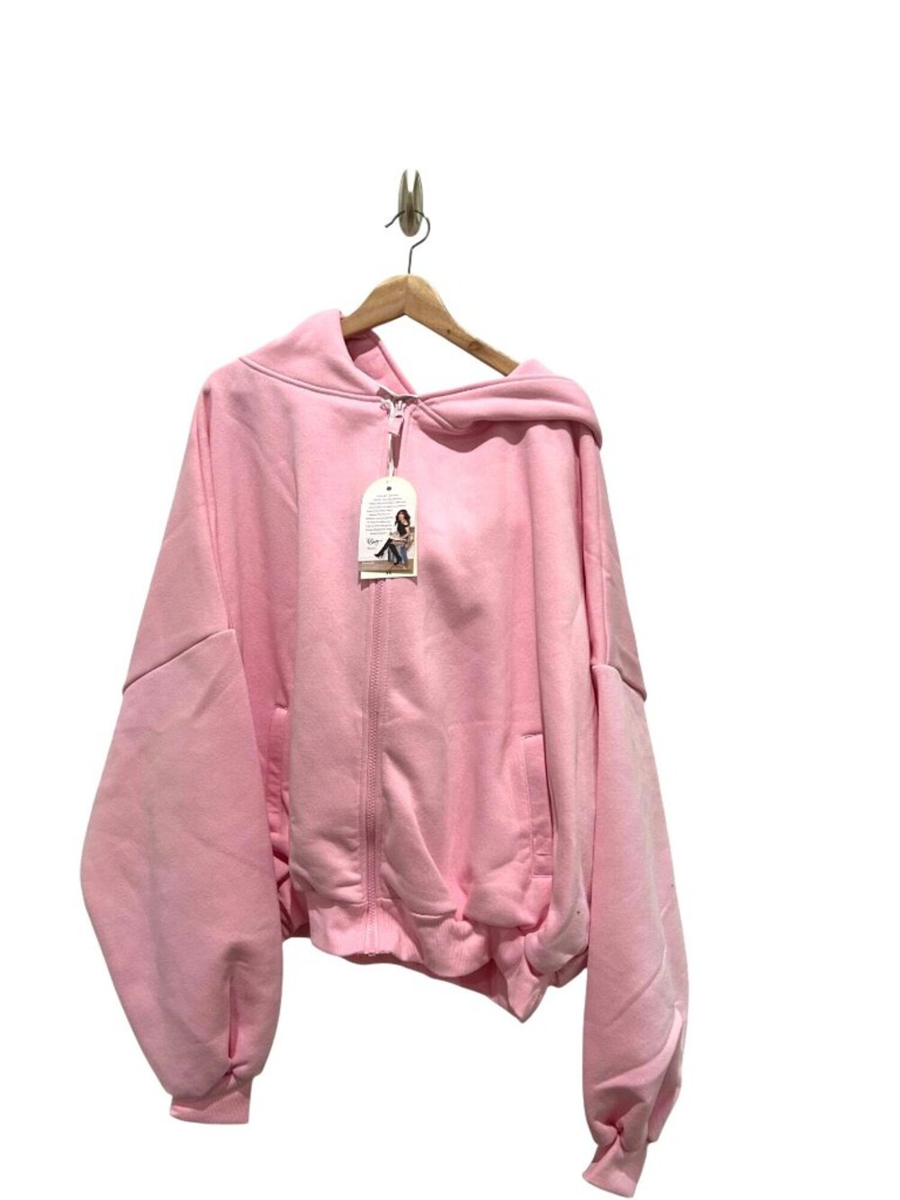 NWT 2X Blogilates Pink Marshmallow Hoodie, MSRP $40